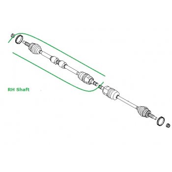 Kia Soul - Shaft Assy-Drive,RH [49500-2K200] by K-Spare.com