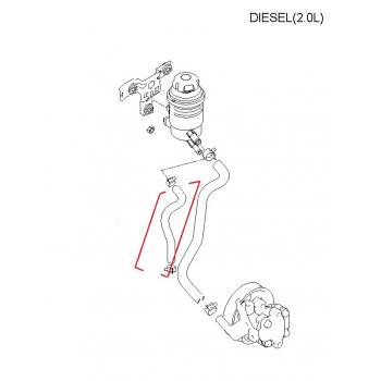 Hyundai / Kia - Hose Return [57543-2E000] by K-Spare.com