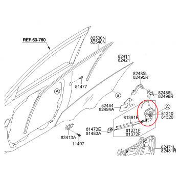 Hyundai Grandeur HG - Latch Assy-Front Door, LH [81310-3V000] by K-Spare.com