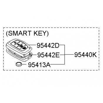 Hyundai Avante AD - FOB-Smart Key [95440-F2000] by K-Spare.com
