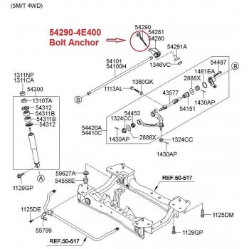 Kia Bongo3 - Bolt Assy-Anchor [54290-4E400] by www.K-Spare.com!