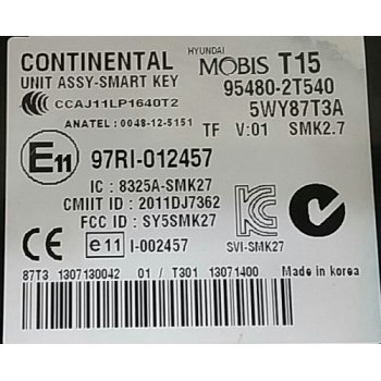 Kia K5 - Used Module Assy-Smart Key [95480-2T540] by K-Spare.com