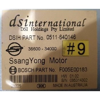 SsangYong Korando C - Used Unit-T/M Control [3660034000] #9 by K-Spare.com