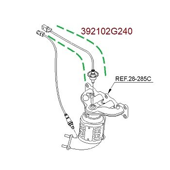 Hyundai / Kia - Sensor-Oxygen, Rear [39210-2G240] by K-Spare.com