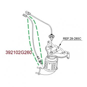 Hyundai / Kia - Sensor-Oxygen, Rear [39210-2G260] by K-Spare.com