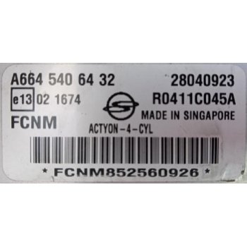 SsangYong Actyon - Used ECU-Engine [6645406432] by K-Spare.com