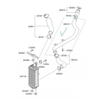 Hyundai / Kia - Pipe-Intercooler Inlet [282512A700] by K-Spare.com