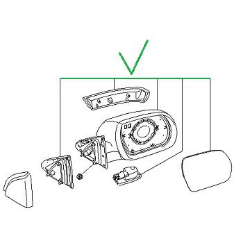 Hyundai Veracruz - Mirror Assy-O/S Rear View,RH [87620-3J000] by K-Spare.com
