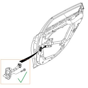Hyundai G80 - Checker Assy-Rear Door,RH [79490-B1501] by K-Spare.com